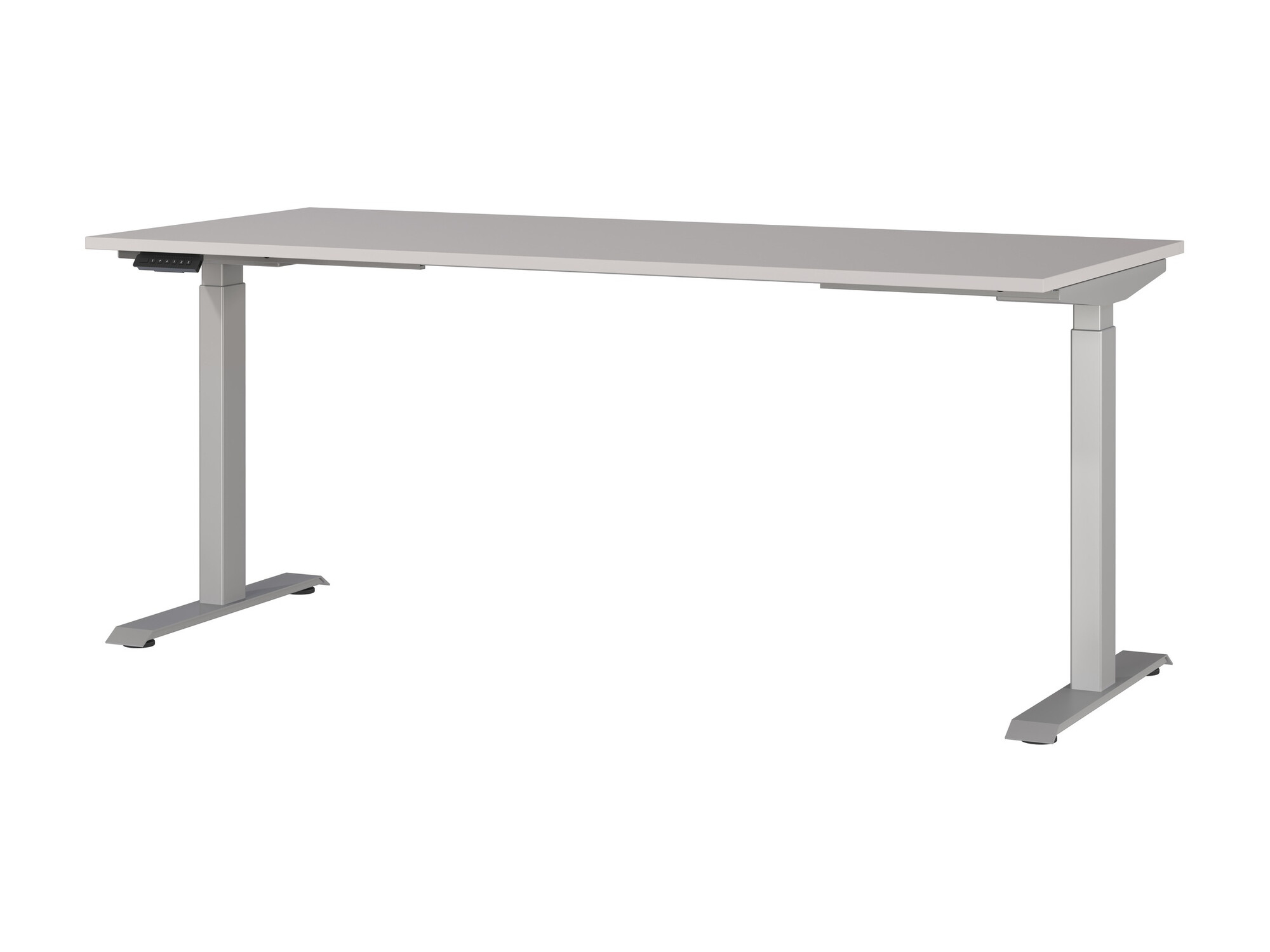 Állítható magasságú íróasztal Sacramento 418, Elektromos, Állítható magasság, 72.1x180x80cm, Ezüst, Szürke
