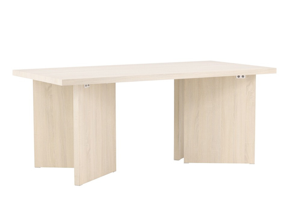 Asztal Dallas 4496, Világosbarna, 75x90x180cm, Közepes sűrűségű farostlemez