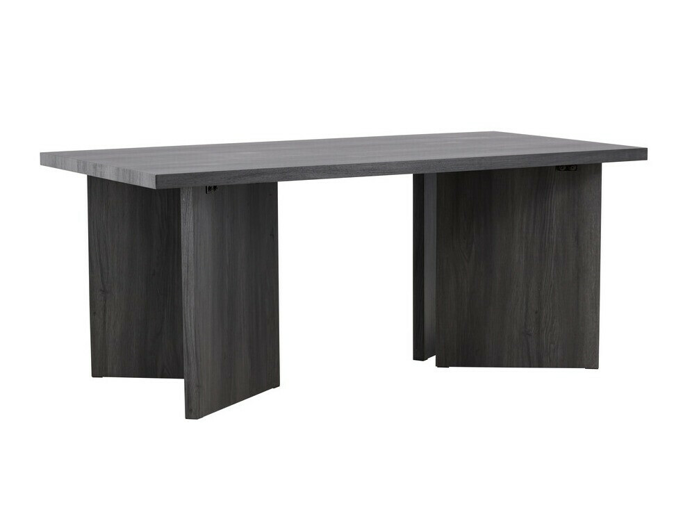 Asztal Dallas 4496, Fekete, 75x90x180cm, Közepes sűrűségű farostlemez