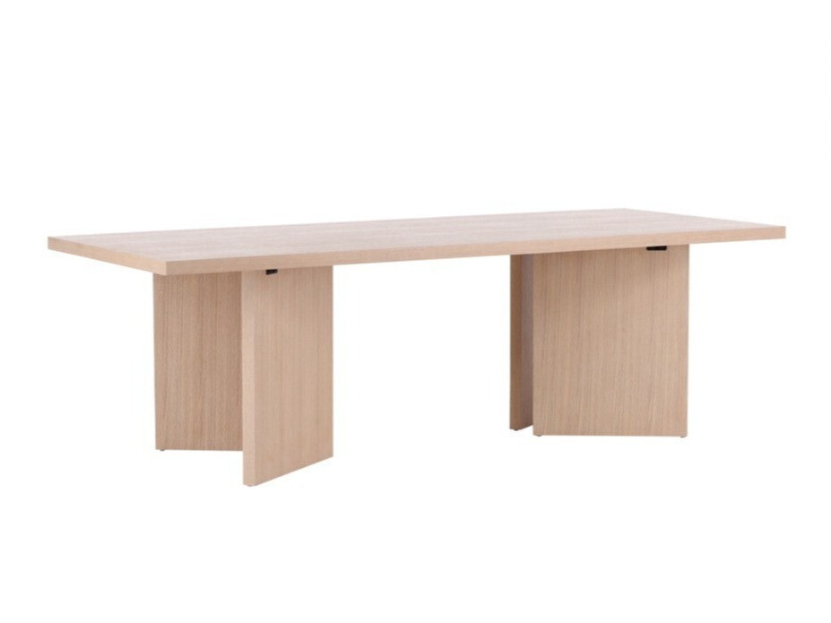 Asztal Dallas 4497, Fényes fa, 75x100x240cm, Közepes sűrűségű farostlemez