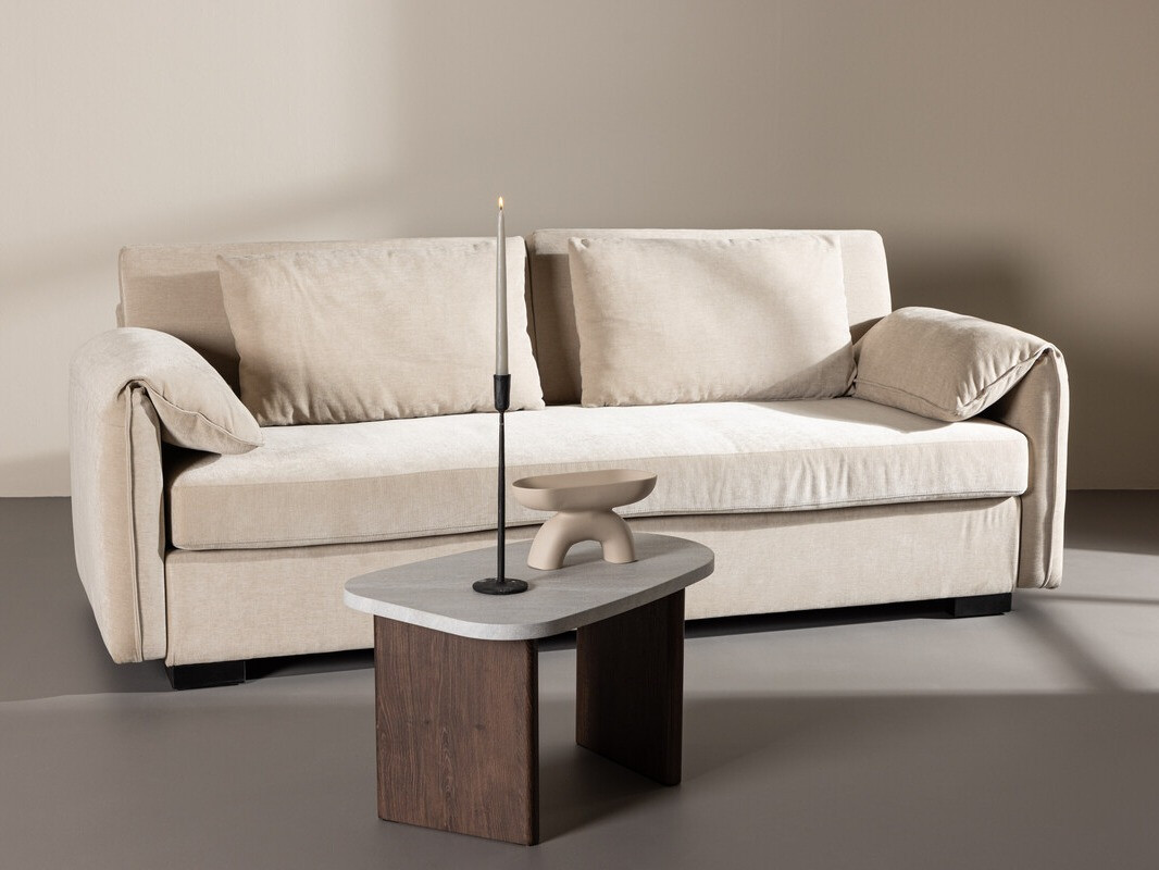 Kanapé Dallas 4512, Beige, 97x230x88cm, Lábak: Fa,Kaucsuk