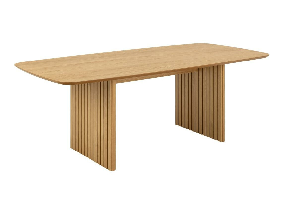 Asztal Oakland 1081, Tölgy, 75x105x220cm, Közepes sűrűségű farostlemez, Természetes fa furnér, Természetes fa furnér, Közepes sűrűségű farostlemez