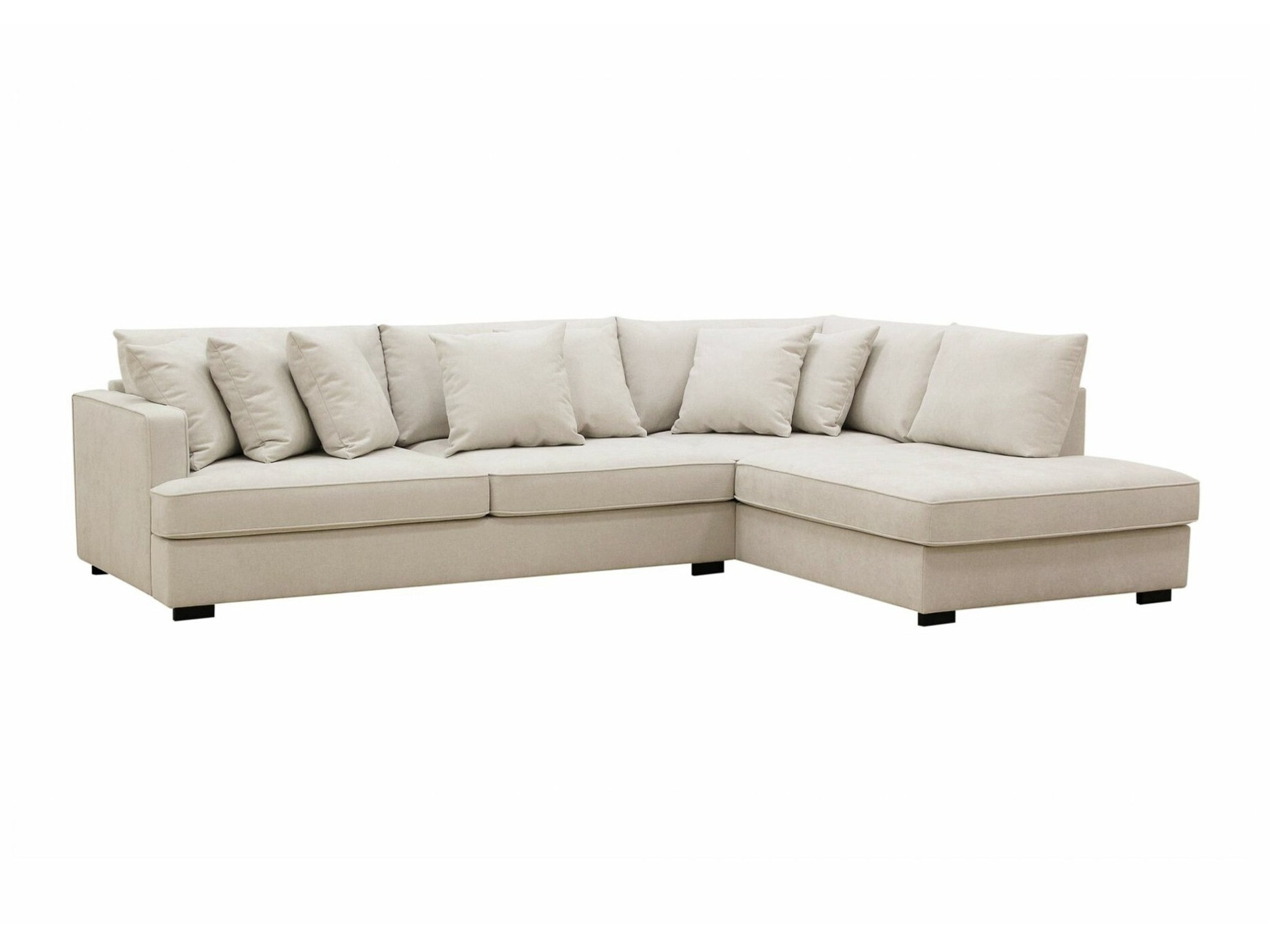 Sarokkanapé Seattle Z102, Krém, 81x293x210cm, Lábak: Fa