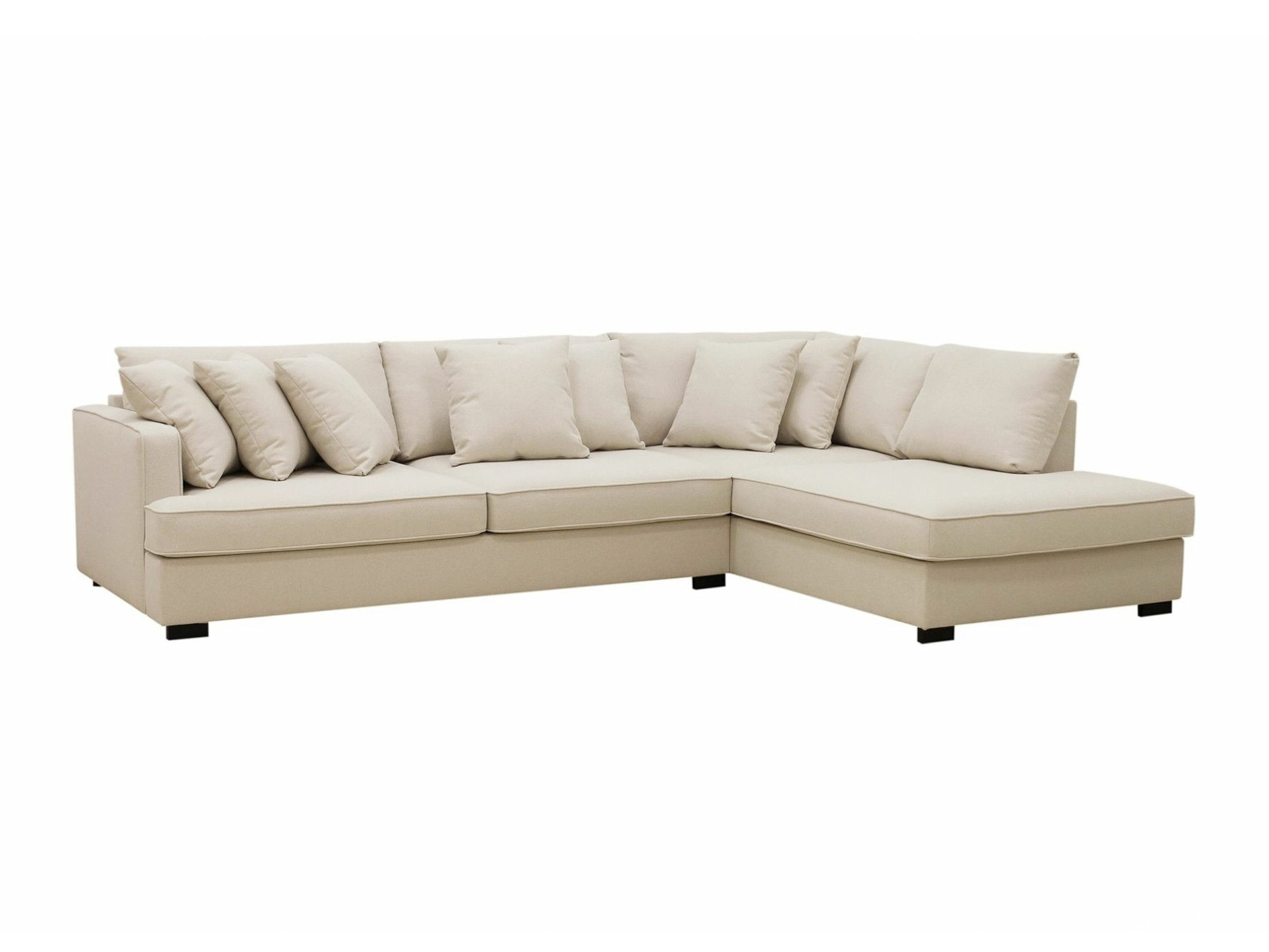 Sarokkanapé Seattle Z102, Beige, 81x293x210cm, Lábak: Fa