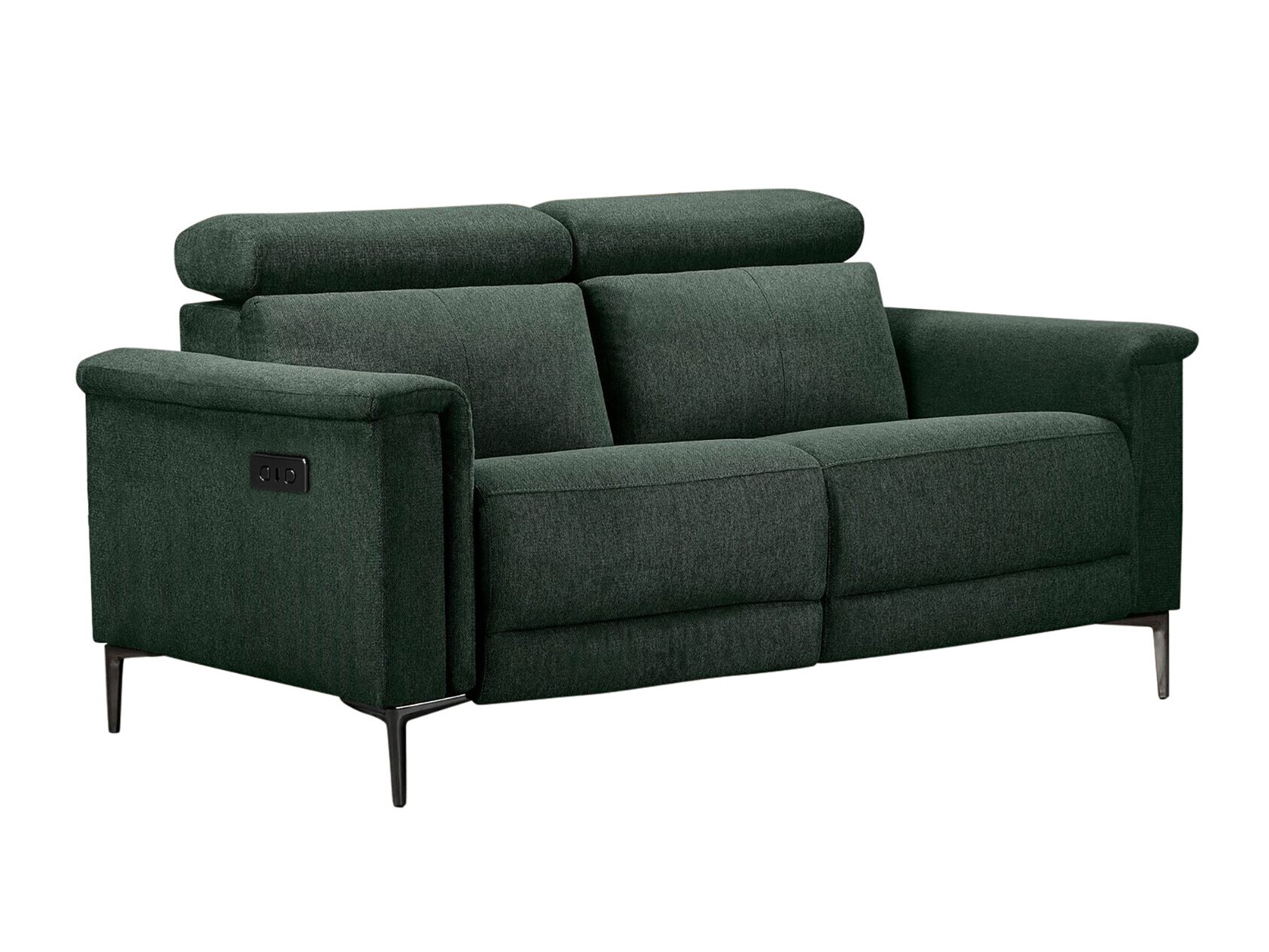 Relax kanapé Denton 1360, Sötétzöld, 97x160x100cm, Lábak: Fém