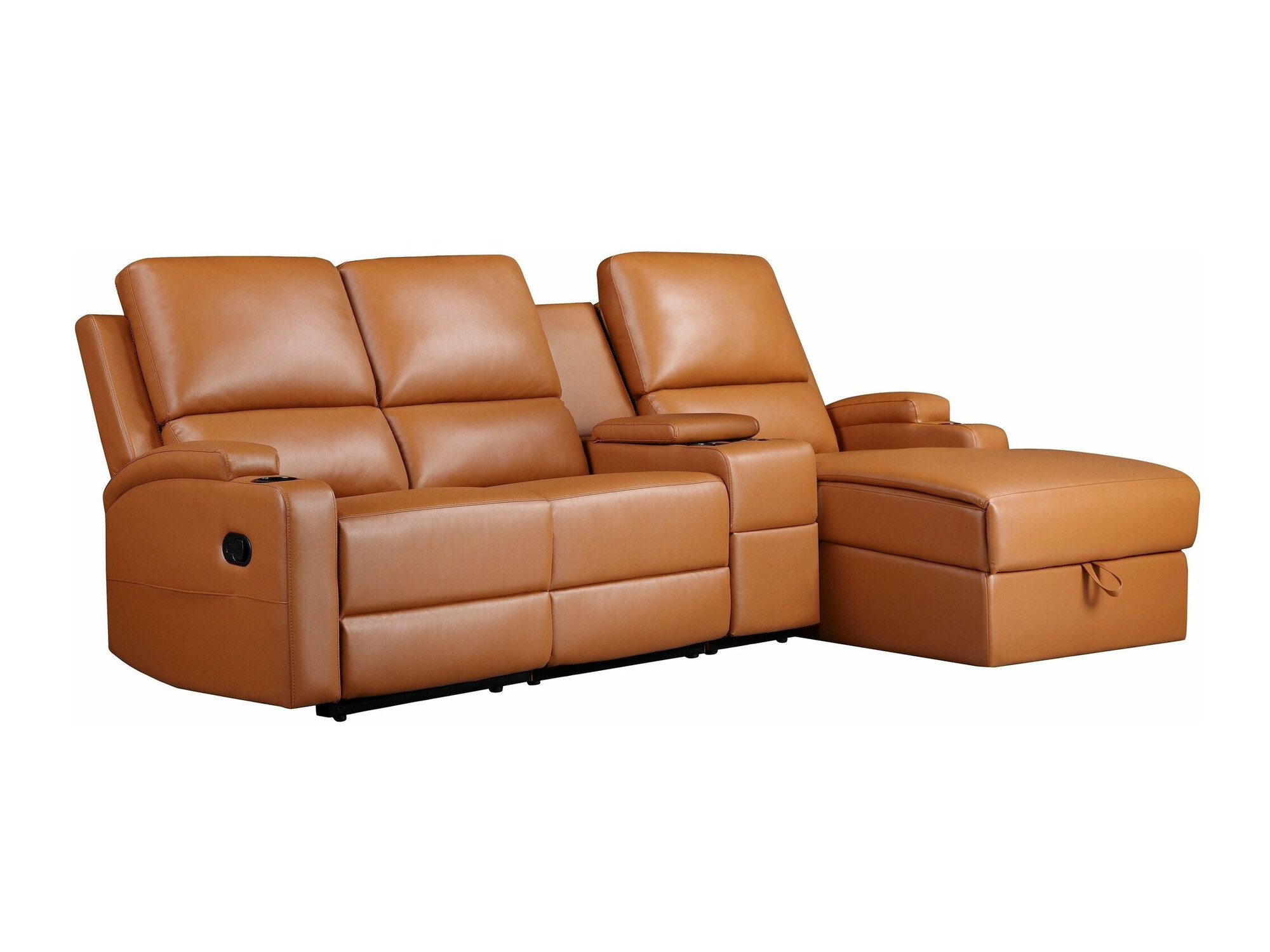 Relax sarokkanapé Denton 1368, Barna, 102x240x155cm, Lábak: Műanyag