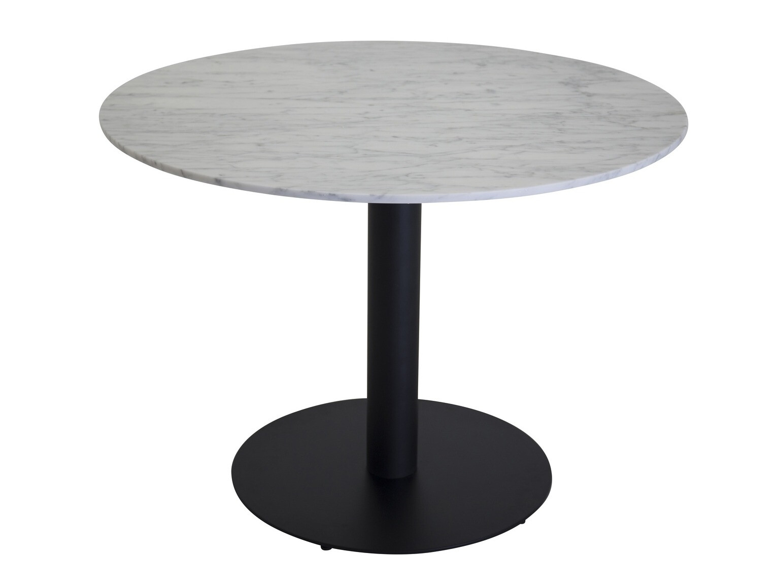 Asztal Dallas 175, Fekete, Fehér márvány, 75cm, Márvány, Fém