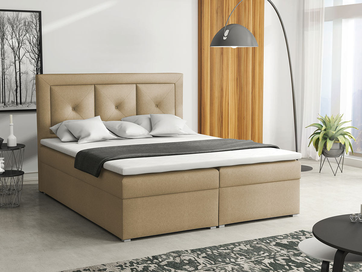 Kontinentális ágy Pomona 113, 180x200, Kárpit, Ágyrács, 180x215x115cm, Matrac