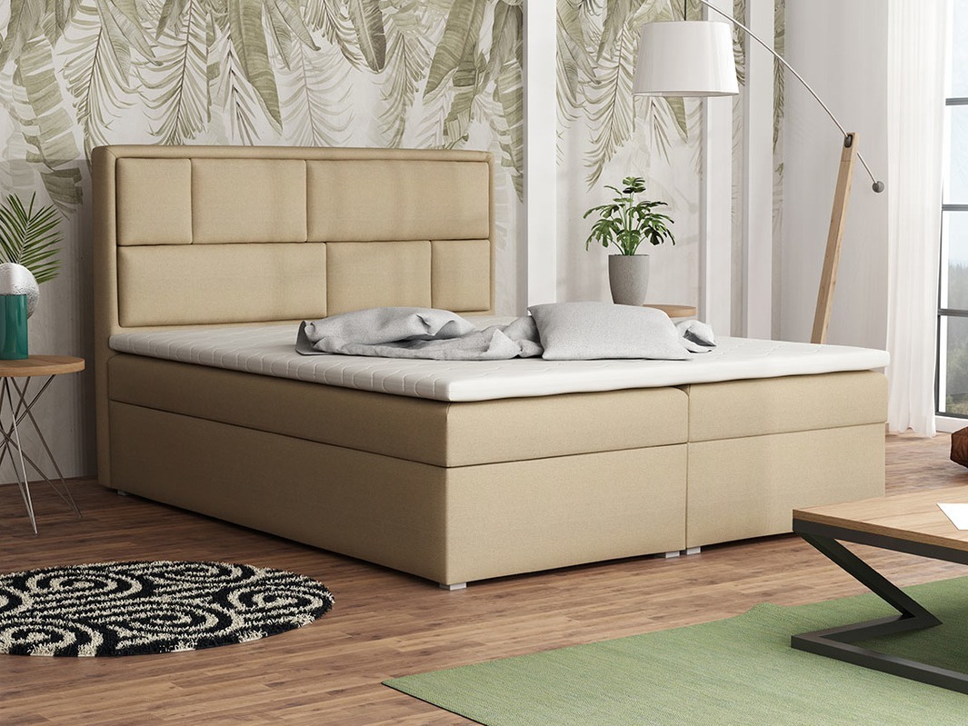 Kontinentális ágy Pomona 115, 180x200, Kárpit, Ágyrács, 180x215x115cm, Matrac