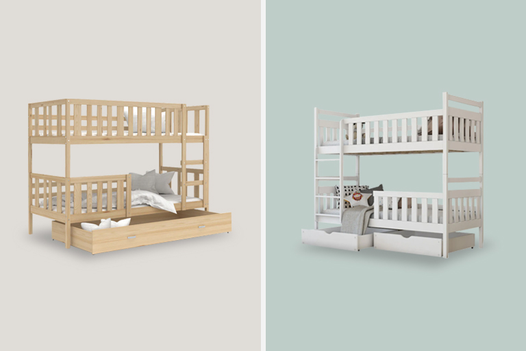 Természetes fa emeletes ágyak